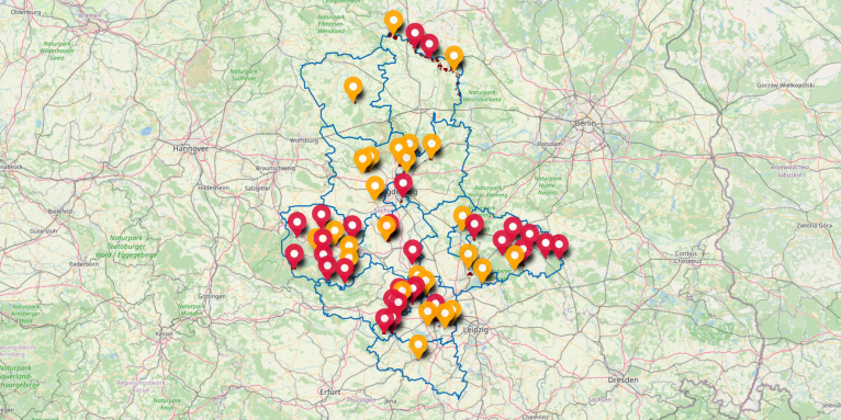 Schutzgebiete der NABU-Stiftung in Sachsen-Anhalt